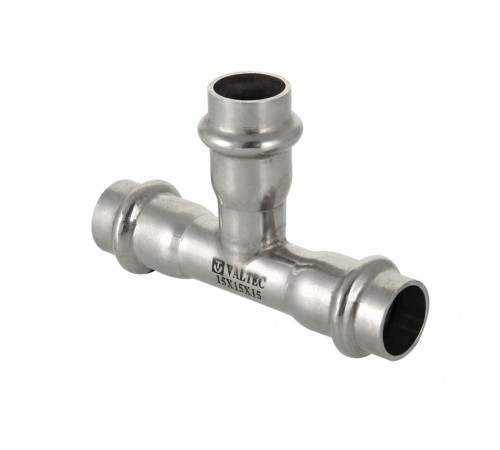 Пресс-тройник 35 х 28 х 35 мм из нержавеющей стали VTi.931.I.352835 VALTEC (ВАЛТЕК)