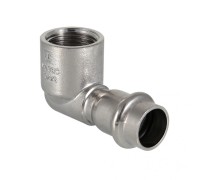 Пресс-угольник с внутренней резьбой 28 мм х 3/4"  из нержавеющей стали VTi.952.I.002805 VALTEC (ВАЛТЕК)