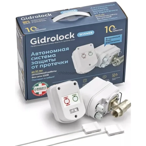 Система защиты от протечек Gidrolock WINNER BUGATTI 3/4 (31203022) (Гидролок)