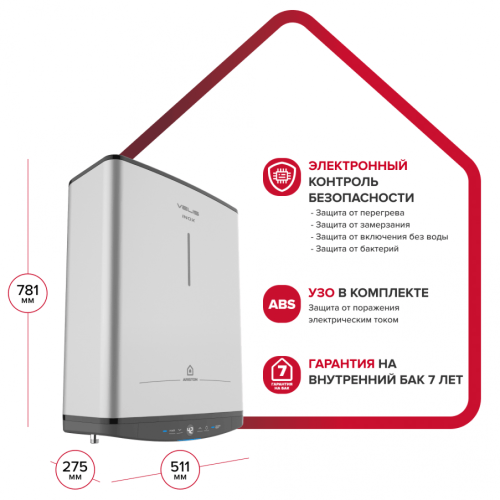 Водонагреватель Ariston ABS VLS PRO INOX R 50, электрический накопительный (3700686 Аристон)