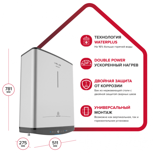 Водонагреватель Ariston ABS VLS PRO INOX R 50, электрический накопительный (3700686 Аристон)