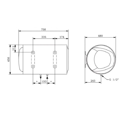 Водонагреватель электрический накопительный Ariston PRO1 R ABS 80 H 3700565 (Аристон)