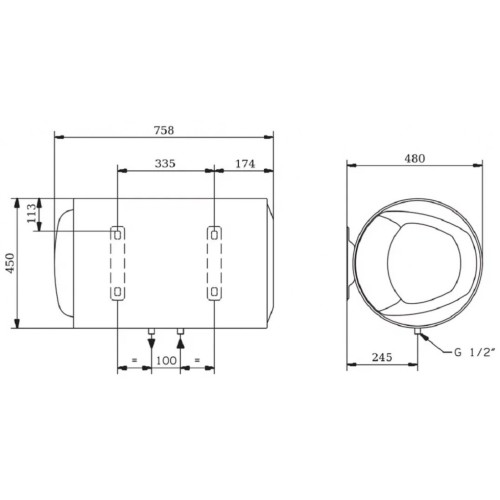 Водонагреватель электрический накопительный Ariston PRO1 R ABS 80 H 3700565 (Аристон)