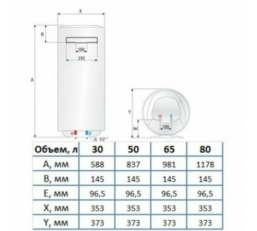 Водонагреватель Ariston BLU1 ECO ABS PW 30 V SLIM, электрический накопительный (3700554 Аристон)