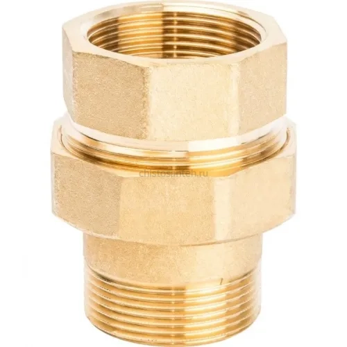 Разъемное соединение 1 1/2" американка ВН, уплотнение под гайкой по плоскости Stout