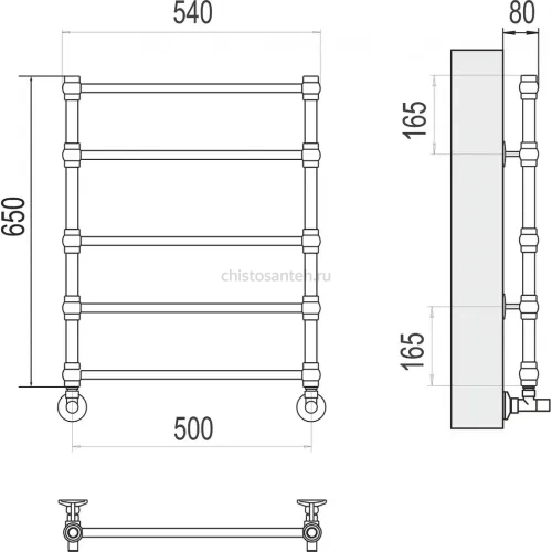 Прованс П5 500*650 Полотенцесушитель TERMINUS