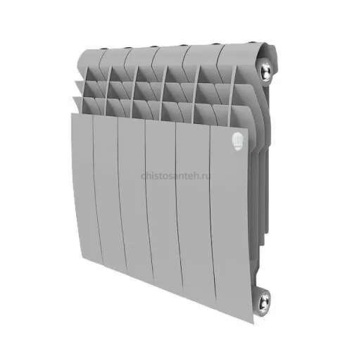 Радиатор Royal Thermo 350 х 6 секций BiLiner Silver Satin биметаллический секционный