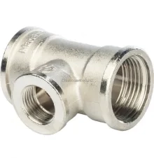 Тройник ВВ переxодной 1"x1/2"x1" никелированный Stout (Стоут)