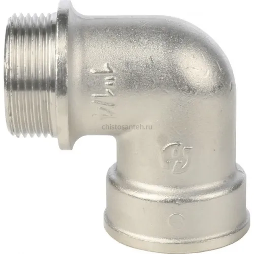 Угольник с упором НВ 1 1/4", никелированный Stout