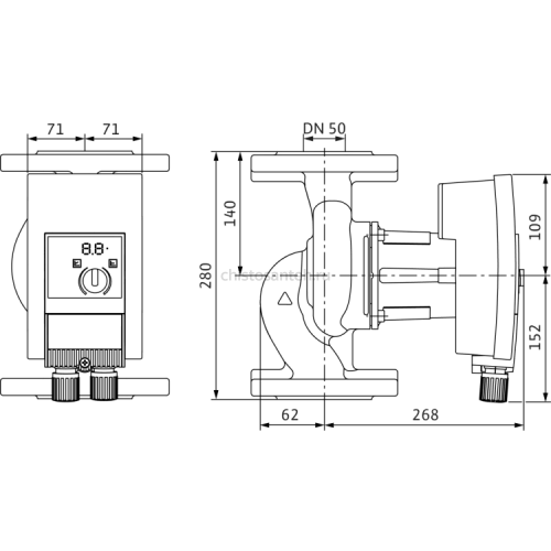 Циркуляционный насос Wilo Yonos MAXO-Z 50/0,5-9 2175544