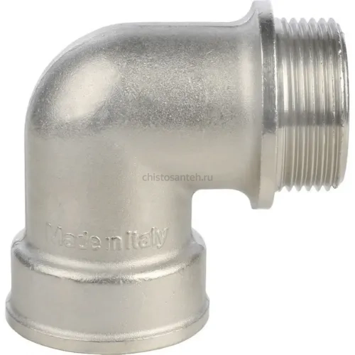 Угольник с упором НВ 1 1/4", никелированный Stout