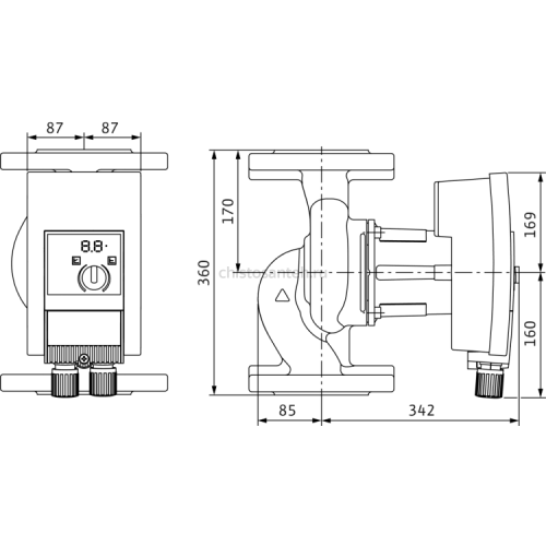 Циркуляционный насос Wilo YONOS MAXO 100/0,5-12 PN6 2120660