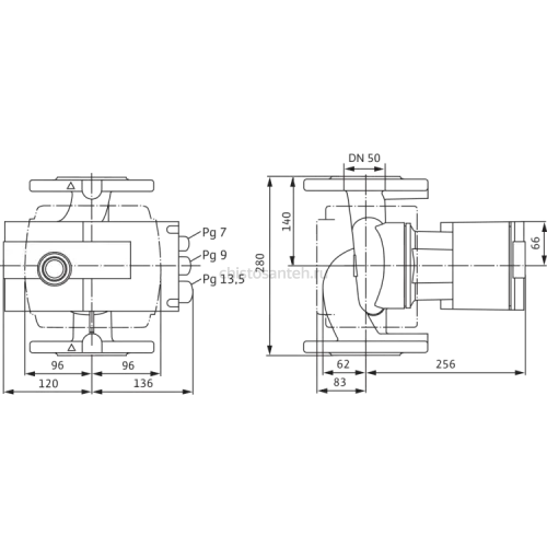 Циркуляционный насос Wilo Stratos 50/1-12 PN16 2063361