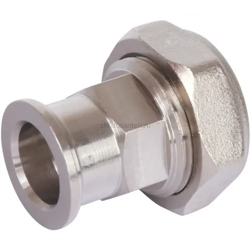 Разъемное соединение с плоским уплотнением 3/4", никелированное Stout