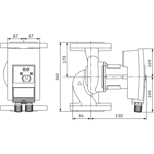 Циркуляционный насос Wilo YONOS MAXO 80/0,5-12 PN6 2120658