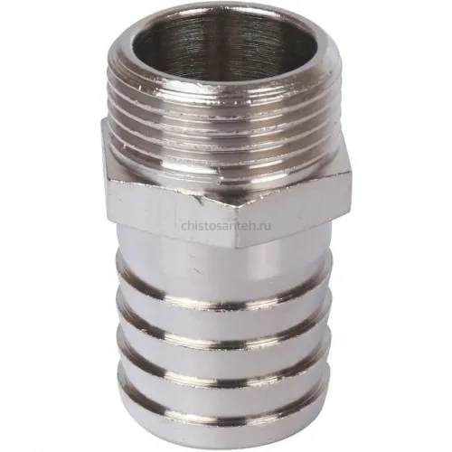Штуцер НР 1/2"x18, никелированный Stout