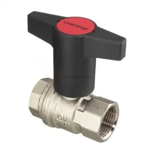 Кран шаровый 1 1/2" ВВ маховик пластмассовый Optibal Oventrop