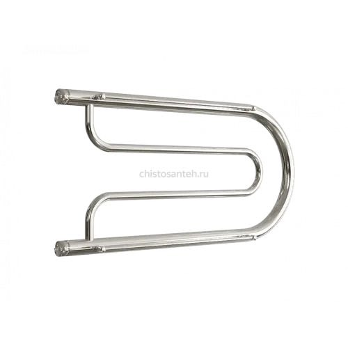 Водяной полотенцесушитель «B» с полочкой, вакуумное - золотой хром, (1") 32/70 (Dvin)