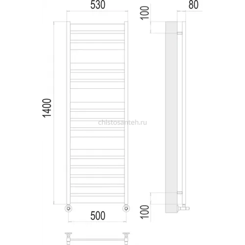 Латте П16 500х1400 Полотенцесушитель TERMINUS