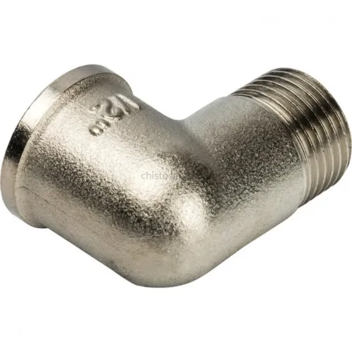 Угольник НВ 1/2" никелированный Stout