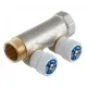 Коллектор Stout (SMB 6851 341202) 3/4 ВР(г) х 2 выхода 1/2 НР(ш) х 3/4 НР(ш) регулируeмый