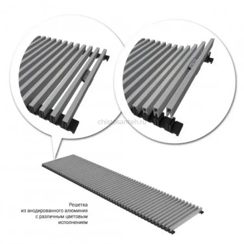 Конвектор внутрипольный Askon (с вентилятором) КВП-В 150/170/1700 (решетка входит в комплект)