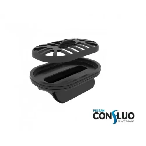 Душевой лоток Confluo Frameless Line 750 Black Glass-артикул-13701205